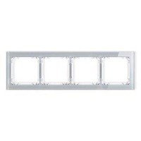 Karlik Deco Ramka uniwersalna 4-krotna - efekt szkła ramka: szara; spód: biały