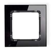 Karlik Deco Ramka 1-krotna - efekt szkła (ramka: czarna; spód: czarny)