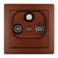Karlik Deco Mechanizm gniazda abonenckiego RTV-SAT przelotowego 10dB