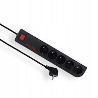 Przedłużacz przeciwprzepięciowy 5gn 3m PSF2-503-2 czarny