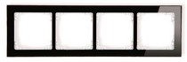 Karlik Deco Ramka 4-krotna - efekt szkła (ramka: czarna; spód: biały)