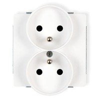 KARLIK DECO BIAŁY DGPR-2z Gniazdo podwójne do ramki