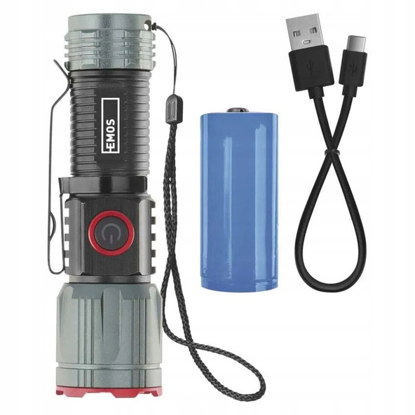EMOS Latarka metalowa LED 1200 lm, 2200 mAh, ładowalna