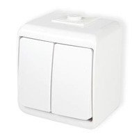 JUNIOR biały łącznik świecznikowy hermetyczny