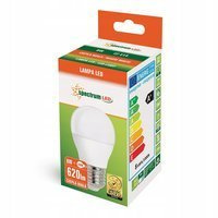 Żarówka LED E27 kulka ciepła 8W 620lm