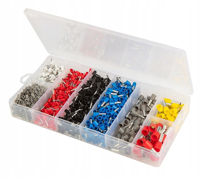 NEO Szczypce do zaciskania końcówek 205mm + 1200 tulejek