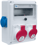 Rozdzielnica budowlana 2x 32A 5p 2x230V 8 modułów