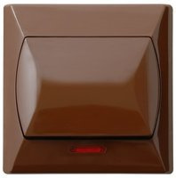 OSPEL Akcent Łącznik dzwonkowy z lampką brąz