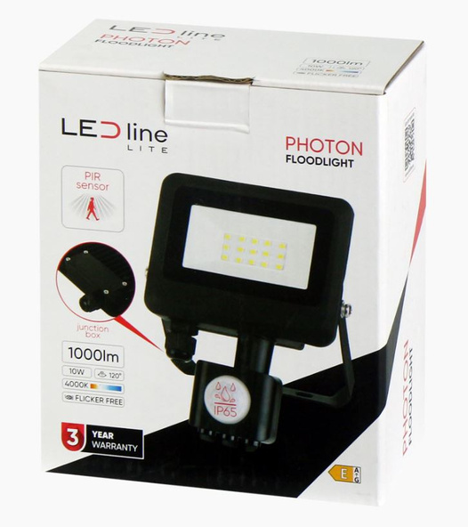 Naświetlacz PHOTON 10W 4000K z czujnikiem PIR