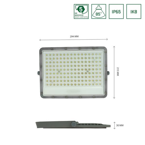 NOCTIS MAX NAŚWIETLACZ 100W CW 8600lm IP65