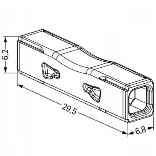 Wago złączka przelotowa do drutu 2x0,75-4mm²