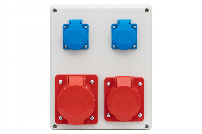 Rozdzielnica budowlana erbetka R-240 gn. 16A 5p, 32A 5p, 2x230V