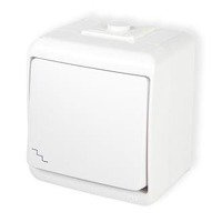 JUNIOR Łącznik schodowy podświetlany biały IP54 WHE-3L