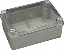 Pawbol Puszka instalacyjna S-BOX216-P 120x80x50 IP65 szara bez dławików pokrywa przezroczysta