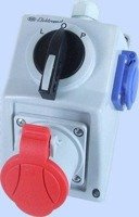 Zestaw instalacyjny lewo/prawo gniazda 32A 4p i 1x16A 230V