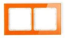 Karlik Deco Ramka uniwersalna 2-krotna - efekt szkła ramka: pomarańczowa; spód: