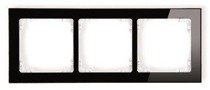 Karlik Deco Ramka 3-krotna - efekt szkła (ramka: czarna; spód: biały)