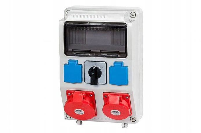 Rozdzielnica CAJA z rozłącznikiem 0-1 IP44 32A 5P, 16A 5P 2x230V