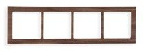 Karlik Deco Ramka uniwersalna 4-krotna - drewno (orzech amerykański)