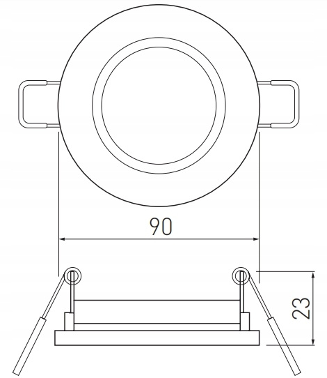 GTV Oprawa sufitowa okrągłe białe szkło OP-OPROKR-10