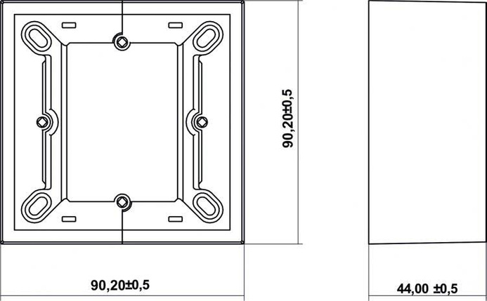 Karlik Deco moduł rozszerzający do puszek natynkowych czarny