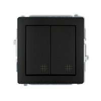 KARLIK Deco czarny mat łącznik podwójny krzyżowy 12DWP-66