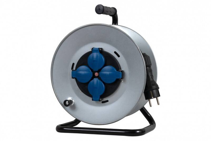 Przedłużacz bębnowy metalowy w gumie 50mb 3x2,5 F-Elektro