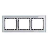 Karlik Deco Ramka uniwersalna 3-krotna - efekt szkła (ramka: szara; spód: grafit