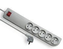 Przedłużacz przeciwprzepięciowy 5gn 5m PSF3-505 szary