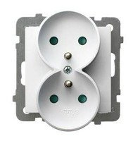 Ospel AS Gniazdo podwójne z uziemieniemz przesłonami torów prądowych