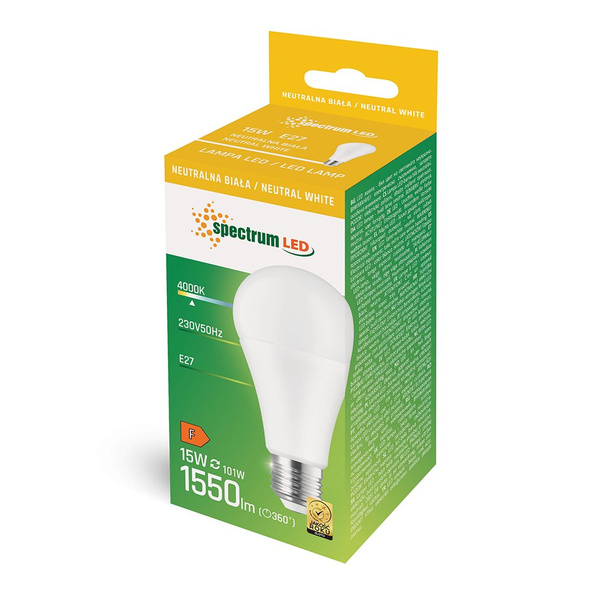 Żarówka LED 15W E27 BARWA NEUTRALNA Spectrum