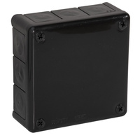 ViPlast puszka natynkowa czarna IP55 85x85x37 031-05