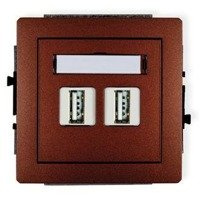 Karlik Deco Mechanizm gniazda podwójnego 2xUSB-AA