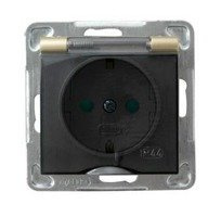 Ospel IMPRESJA Gniazdo bryzgoszczelne z uziemieniemschuko IP-44 z przesłonami to