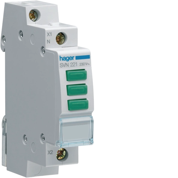 Hager Lampka kontrolna LED 3x zielona 230V AC