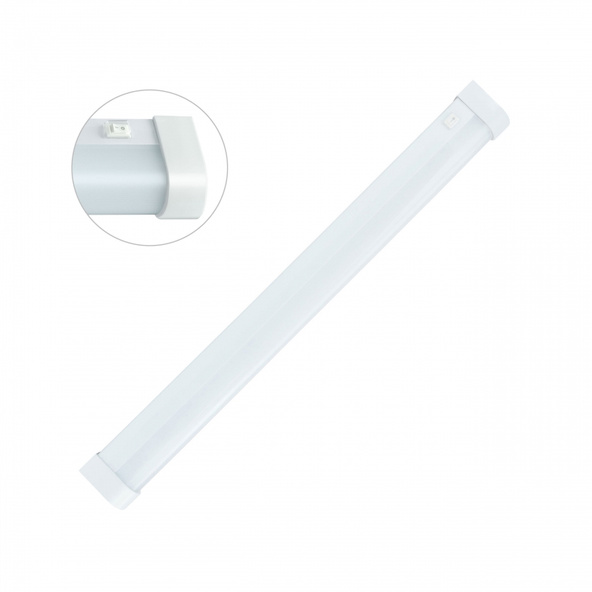 Oprawa AQUATICA 15W NW 230V 150st IP44 BIAŁA okrągła końcówka z włącznikiem