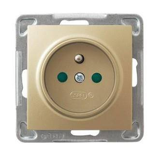 Ospel IMPRESJA Gniazdo pojedyncze z uziemieniemz przesłonami torów prądowych