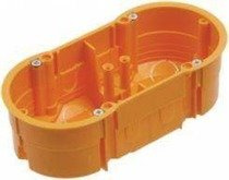 Puszka podtynkowa podwójna PK60 z wkrętami płytka