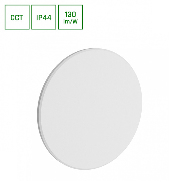 Oprawa PIATTA 18W CCT 230V IP44 250x47MM BIAŁY OKRĄGŁA ELEWACYJNA