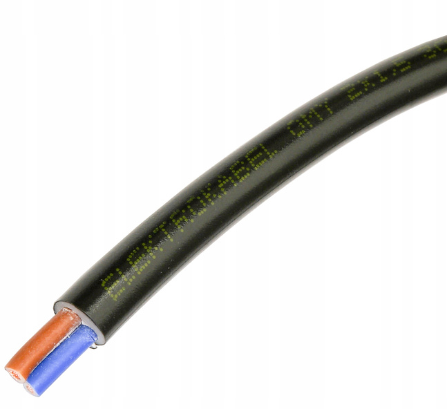 Przewód OMY 2x1,5 300/300V czarny