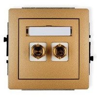 Karlik Deco Mechanizm gniazda głośnikowego pojedynczego (typu banan - czerwony i