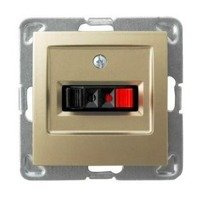 Ospel IMPRESJA złoty Gniazdo głośnikowe pojedyncze