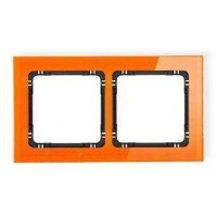 Karlik Deco Ramka uniwersalna 2-krotna - efekt szkła (ramka: pomarańczowa; spód: