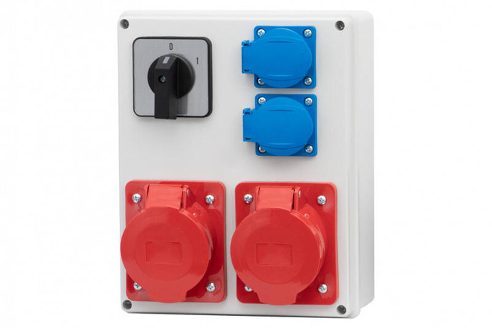 Rozdzielnica budowlana erbetka R-240 gn. 16A 5p, 32A 5p, 2x230V, 0-1 (32A)