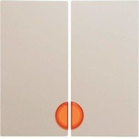 Berker B.Kwadrat plakietka włącznika podwójnego z czerwoną soczewką