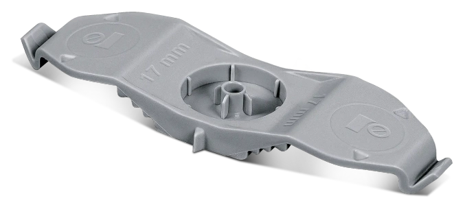 Rawlplug Uchwyt do kabli płaskich podtynkowych podwójny 17mm wzmocniony
