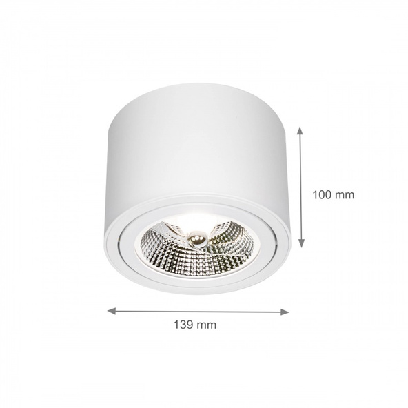 Oprawa oświetleniowa CHLOE AR111 natynkowa GU10 biała ruchoma