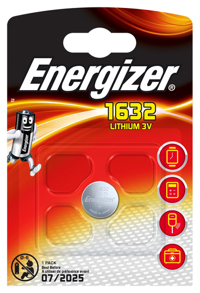 Bateria płaska 3V CR1632 Energizer