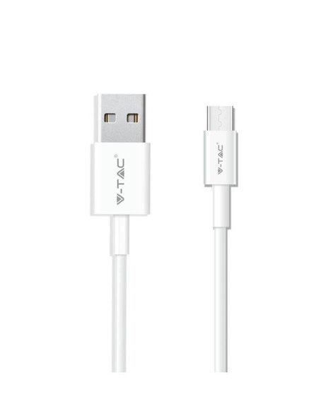 V-TAC Przewód Micro USB Typ C 1mb biały