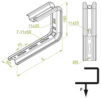BAKS Wspornik fajkowy WFC/WFCO100 720310